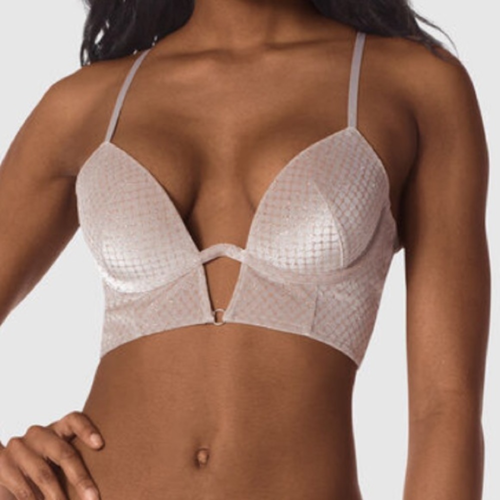 Lightly Lined Velvet Bra Top
